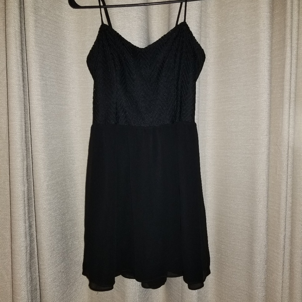 Black dress criss cross back